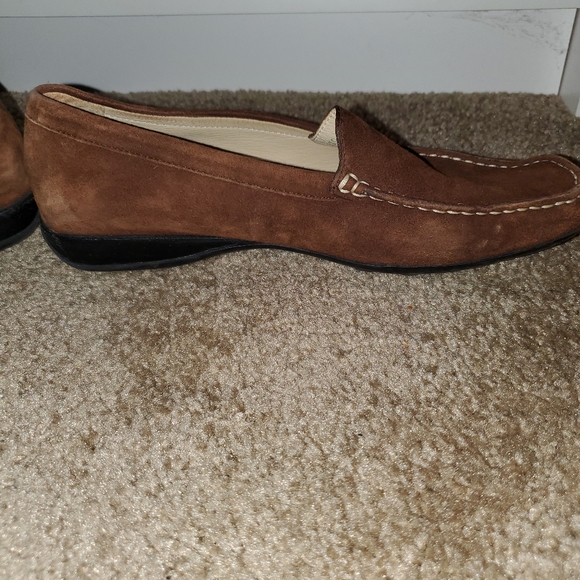 Geox Respira suede shoes loafers made in Italy size 38.5 (8.5 us size) - Picture 6 of 8